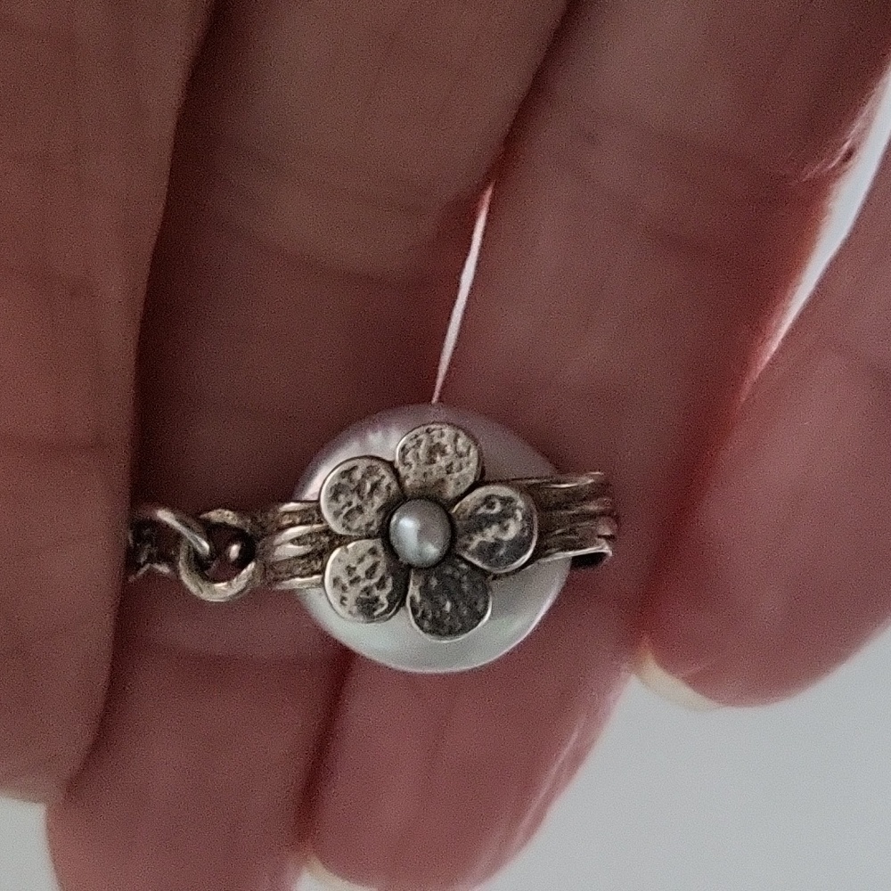 Didae sterling silver pearl necklace (w/chain!)